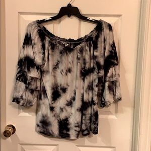 Seven7 NWT Off-the-Shoulder Tie-Dye Top